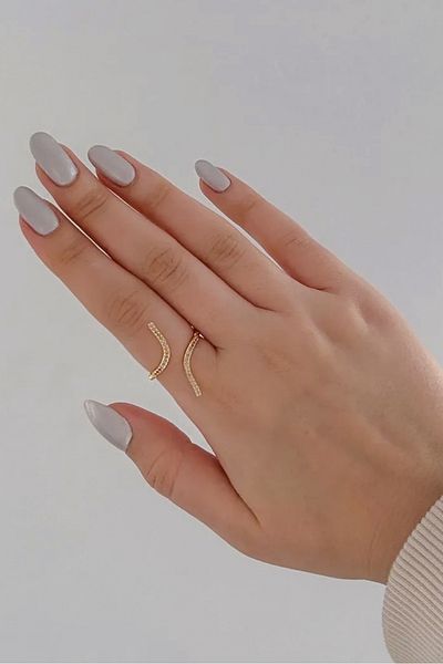 The Collection Zircon Stone Spiral Model Ring