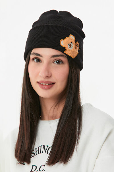 Fulla Moda Teddy Bear Knitted Beret