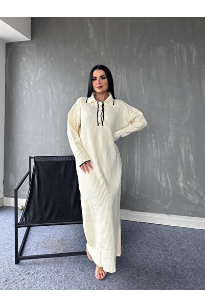 MAY MARA Жіноча трикотажна сукня з довгим коміром