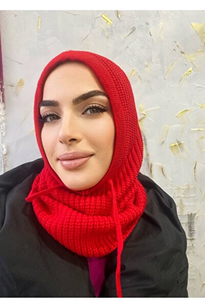 Nilbutik Siyah Balaclava Fitilli Tiriko Örgü Bere Başlık