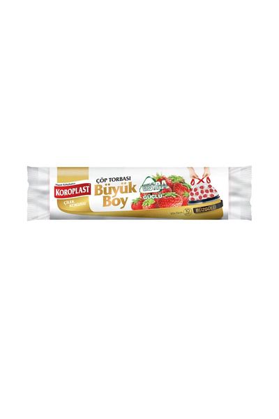 Koroplast Bhr Tem- Strong Drawstring Garbage Bag Strawberry Scented Large Pack of 10