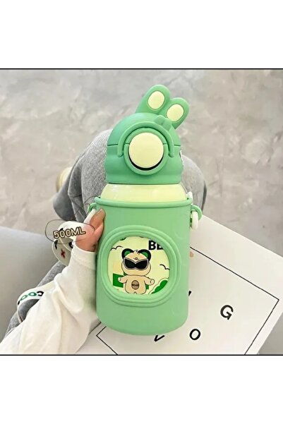 hediyeconcepti 500ml Sevimli Karikatür Paslanmaz Çelik 6-12 Saat Yalıtımlı As...