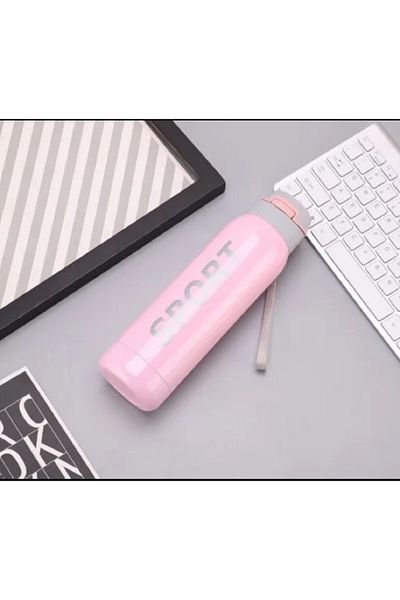 hediyeconcepti 500ml Portable Sports Printed Stainless Steel Ultra Thermos