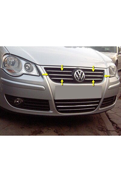 Titiz Krom Aksesuar Volkswagen Polo 2006-2009 Krom Ön Panjur Aksesuarı 6 Parça