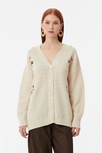 Fulla Moda Ζακέτα με κεντημένα κουμπιά