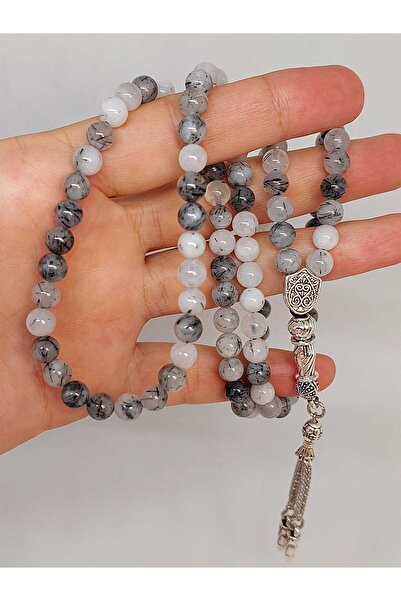 Yasamtohumu Рутил кварцовий камінь 99-гранний чотки 6 мм