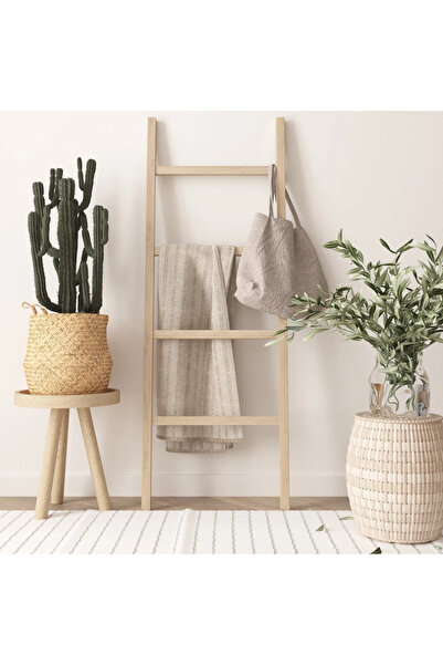 Genel Markalar Dekoratif Masif Ahşap Dekoratif Merdiven Raf 130cmx40cm