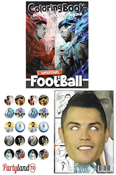 PartylandTR Süper Stars Futbol Boyama Kitabı (boyama , Sticer , Arka Kapak Ma...