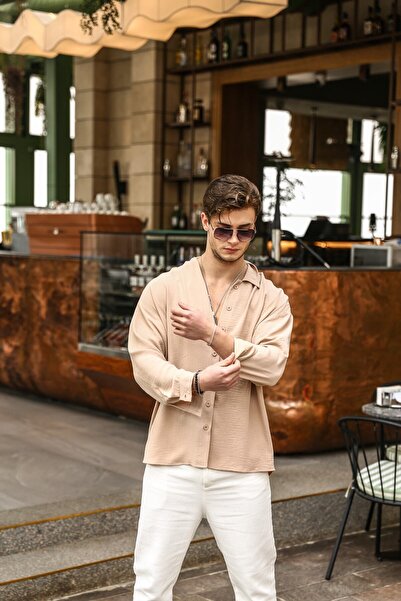 LEYEL Moda Πουκάμισο Aerobin Linen Super Oversize