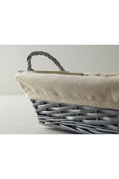 English Home Wicker Checker Bread Basket