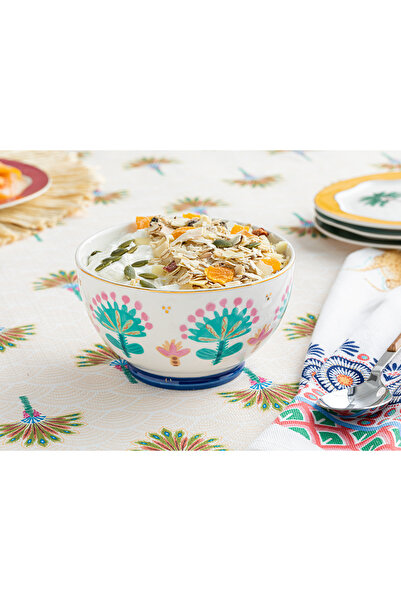 English Home Love Passion New Bone China Bowl Navy Blue-Pink