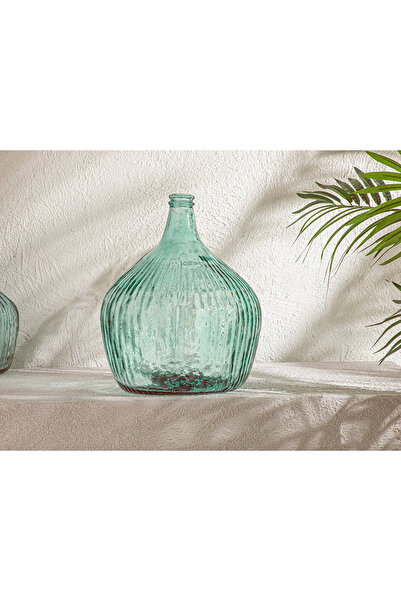 English Home Recycled Demijohn Cam Vazo Yeşil