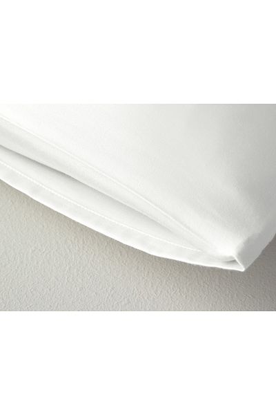 English Home Λευκό Micell Cotton Satin Σετ 2 Μαξιλαροθήκες