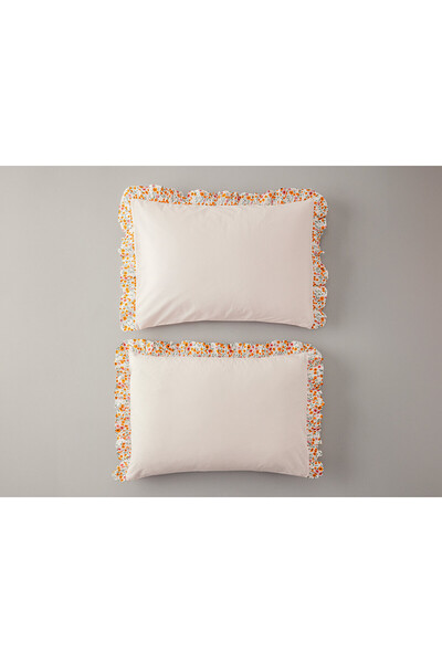 English Home Ditsy Kombin Fırfırlı 2'li Yastık Kılıfı Pembe