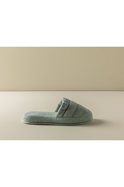 English Home Mint Soft Cotton Bathroom Slippers