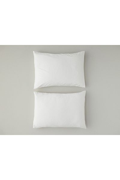 English Home Λευκό Micell Cotton Satin Σετ 2 Μαξιλαροθήκες