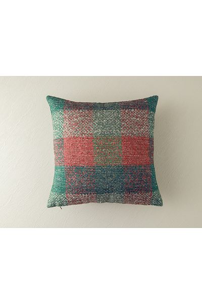 English Home Nina Red-green Woven Throw Pillow Cover