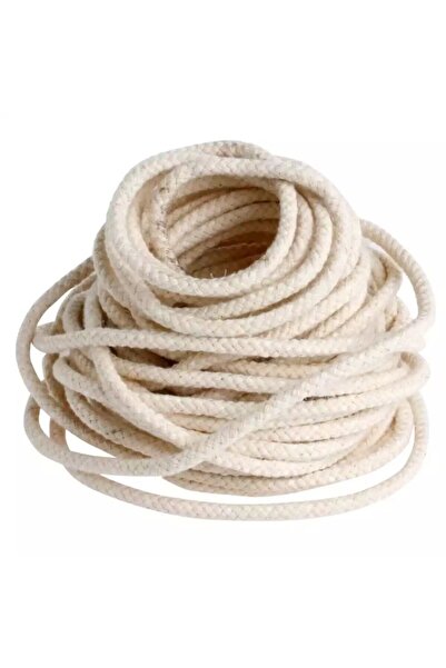 cermix Kandil Gaz Lambası Fitili Yuvarlak 5 Metre Fitil 3mm Kalınlık %100 Pamuk