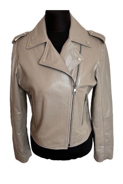 asus deri NICOLE - GENUINE LEATHER BEIGE WOMEN'S JACKET