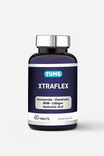 Tums Xtra Flex Glucosamine Chondroitin Msm Hyaluronic Acid Boswellia 60 Tablets