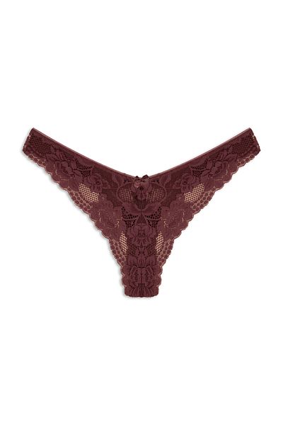 HNX 7 Pcs Lace High Waist Women's Brazilian Thong Panties