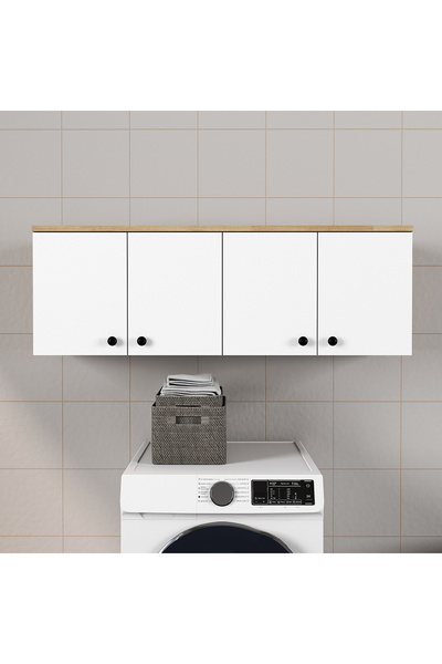 FERNISO 4 Kapaklı Banyo Dolabı Duvara Monte Çok Amaçlı Dolap