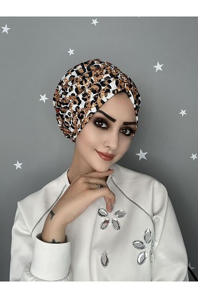 OykumBone B21 Patterned Drawstring Ready Made Bonnet