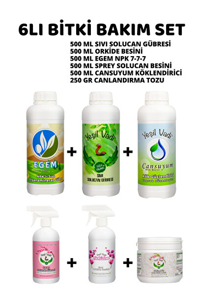 YEŞİLVADİ ÇİÇEK ÇOŞTURAN BİTKİ BESİNİ BAKIM SERİSİ SET 6LI