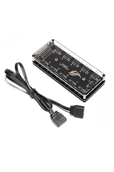 Temiz Pazar Argb Rgb Led 3 Pin 11 Port 5V Sata Power Güç Fan Çoklayıcır Şerit...