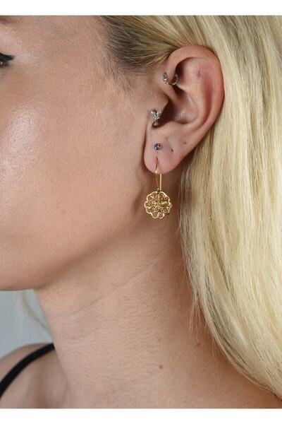 Çelikoğlu Kuyumculuk 14 Ayar Altın Gül Küpe 1,95 gr