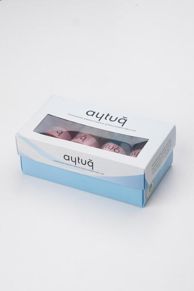 Aytuğ Γυναικείες βαμβακερές κάλτσες 4 ζευγαριών Special Boxed Multicolored Socks 41075