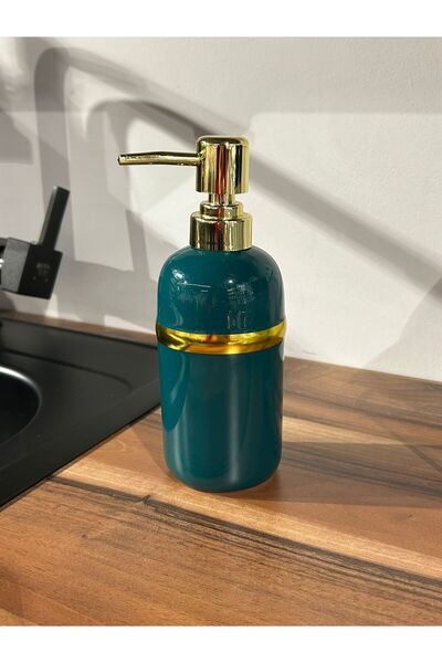 SİHİRLİ AYAKLAR CERAMIC LIQUID SOAP Rack WHITE BLACK GREEN GOLD COLOR DIAMETER PRINTED MATTE COLOR