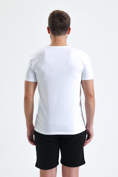 Mısırlı Men's Cotton Crew Neck White Undershirt M Pbf B