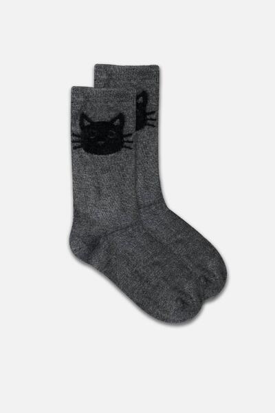 Aytuğ Women's Modal Single Gray Socks a 42055 g