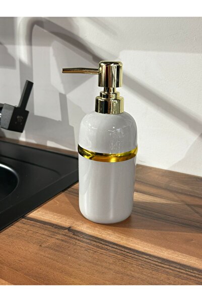 SİHİRLİ AYAKLAR CERAMIC LIQUID SOAP Rack WHITE BLACK GREEN GOLD COLOR DIAMETER PRINTED MATTE COLOR
