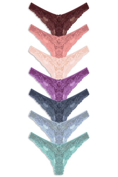 HNX Skinny Front and Back Tulle Lace Detailed Thong Women's Panties -  Trendyol