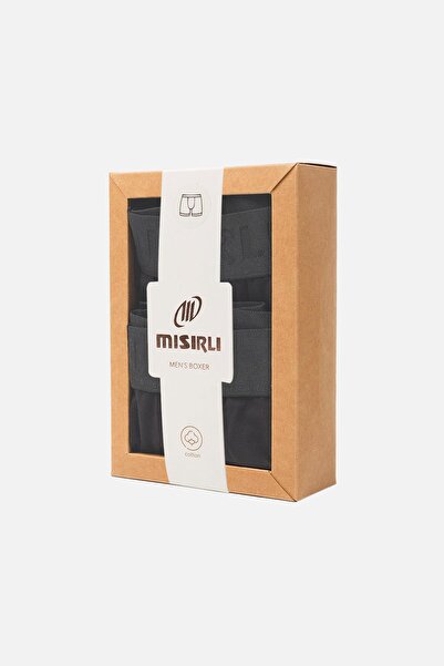 Mısırlı Erkek Pamuklu Beli Lastikli 2'li Siyah/siyah Boxer M Bxr Ss 4