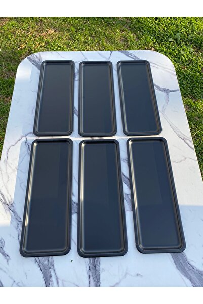 Mira züccaciye شمعة مزخرفة معدنية سوداء مكونة من 6 قطع، صينية تقديم الشاي وال...