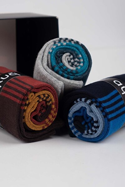 Aytuğ Cotton Men's 3 Pairs Colorful Socks 21055
