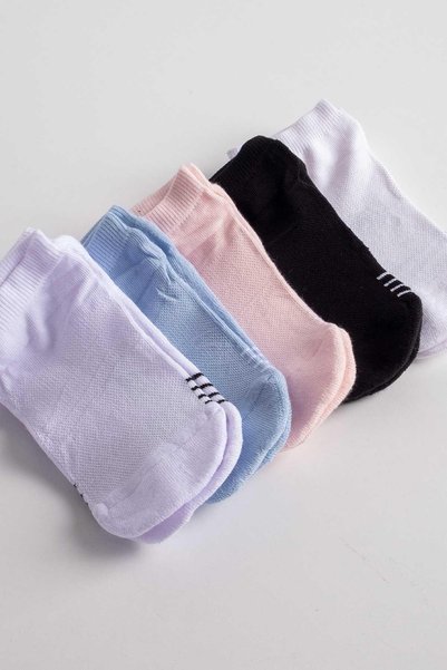 Aytuğ Women's Cotton 5 Pairs Special Boxed Towel Booties Socks 55214