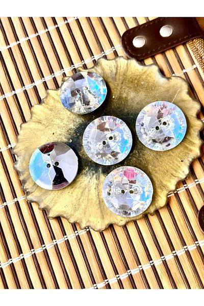 ODDA TASARIM ATÖLYESİ crystal stone round 5-piece button set