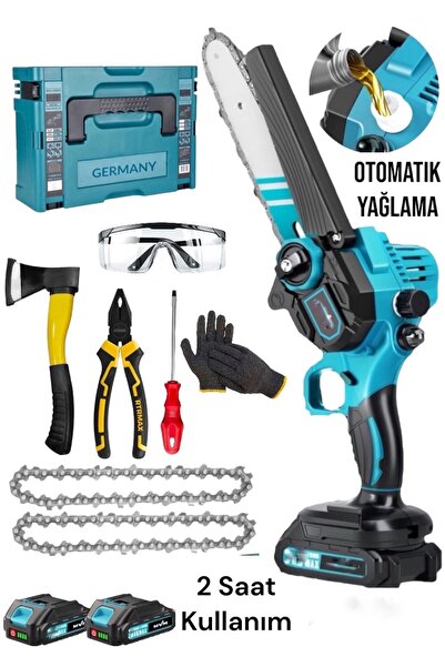 SCHUTZENGER 598Vt OTOMATİK YAĞLAMA 5 PİLLİ Çift Akülü Şarjlı Budama Testere O...