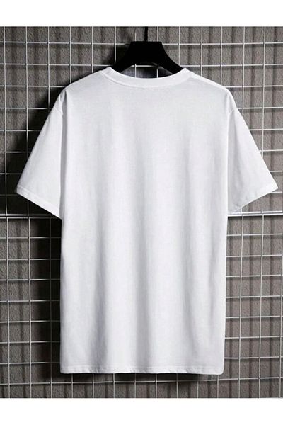 BYMEER Tricou oversize, alb, cu imprimeu Nasa