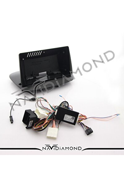 NAVİDİAMOND Navıdıamond Renault Megane 2 2004-2009 Android Teyp Çerçeve (9 İNCH) - Soket - Canbus