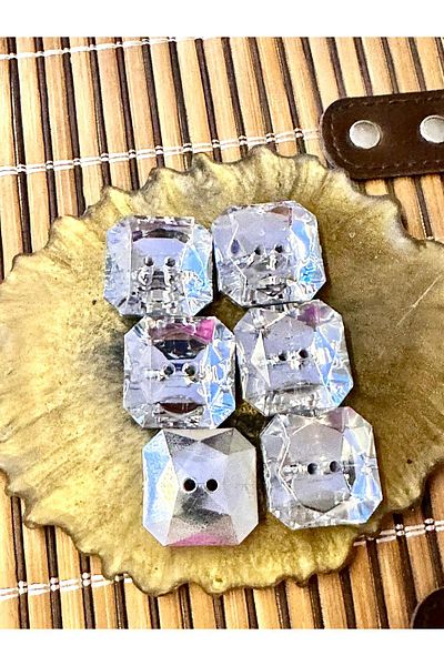 ODDA TASARIM ATÖLYESİ crystal stone square 6-piece button set