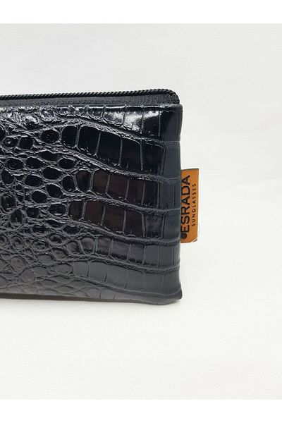 ESRADA Croco Black Sunglasses Case