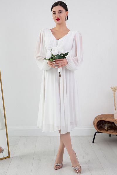 PULLIMM Rochie din șifon cu curea cu cataramă 1449