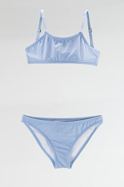 TooHot Set de bikini pentru fete, albastru, cu bretele subțiri reglabile
