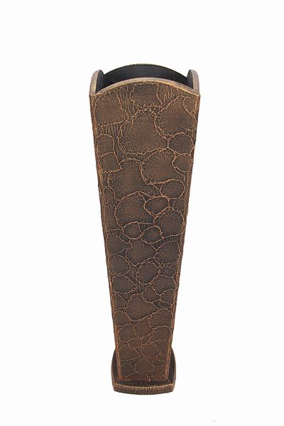 HobiMax 55 cm Decorative Wooden Italian Paint Copper Antique Vase