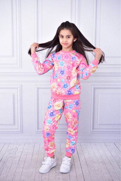 Teymbaby Set de jos și de sus cu imprimeu floral pentru fete
